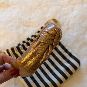 Lele Sadoughi Gold Metallic Headband